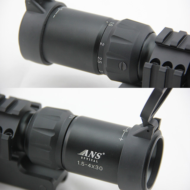 ANS 1.5-4X30 RGB Tri-illuminated 3/4 circle Reticle CQB Riflesco